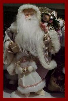 Photo of Santa Claus with a doll. Photograph of Santa by N.L. Hopkins