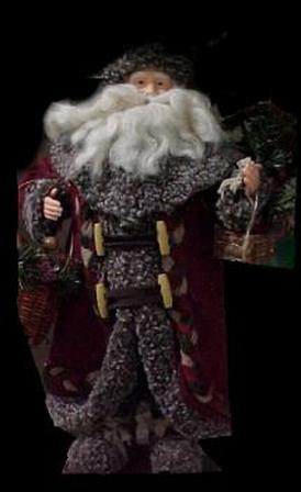 Photo of Santa Claus in a rustic robe. Photograph of Santa by N.L. Hopkins